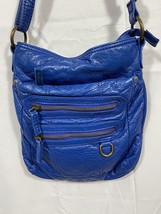 Ampere Creations Womens Shoulder Bag Blue Outer Pocket Adjustable Strap - $10.00