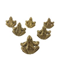 Frog Napkin Rings Fun Gold Tone Napkin Holders Sapo Rana - $32.73