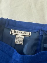 TA Travis Ayers Women's Blue Rear Zip & Slit Pull-On Skirt Size 8 Waist 28" image 3