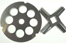 #32 x 3/4&quot; STAINLESS Meat Grinder Plate &amp; Heavy Duty Knife for Hobart Biro - £41.28 GBP