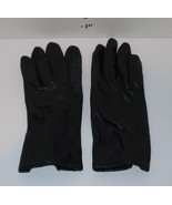 Fownes Leather Black Gloves Size 7 1/2 EUC - $14.80
