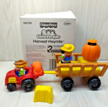 Fisher Price Little People Harvest Hayride playset Fall Halloween pumpkin wagon - $49.49
