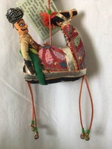 Rajastani Puppet Camel and Rider Christmas Tree Ornament Punch and Judy India - $24.95