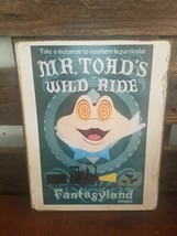 11&quot; Mr Toads Wild Ride Disney World Sign Pop Art Wood Vtg Style Sign - £23.70 GBP