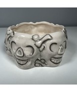 Vintage ROYAL NORFOLK Skull Candy Dish Bowl Trinket Candle Holder Hallow... - £7.00 GBP