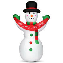 6 Feet Inflatable Christmas Snowman with LED Lights Blow Up Outdoor Yard... - $64.85