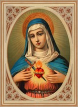 Immaculate Heart of Mary – Vintage Catholic Art Print – Archival Quality - £11.54 GBP+