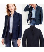 J. Crew Blazer Women’s 8 Regent Tartan Plaid Single Button Blue Jacket S... - $823.49 MXN