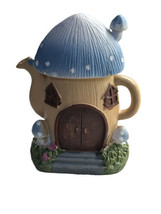 5&quot; Tall Fairy Garden House Blue Roof Forest  Figure - $11.76