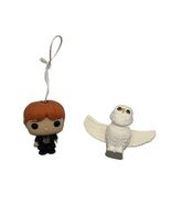 Harry Potter Ron Weasley 1- 1/4 Inch Funko Mini Ornament &amp; Hedwig Owl Fi... - €10,28 EUR