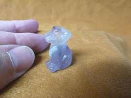 (Y-DOG-LA-501) little Purple Labrador lab Dog carving FIGURINE stone gem... - £6.75 GBP
