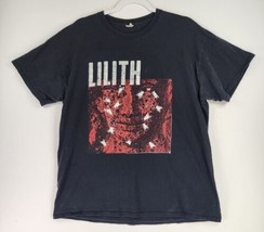 Anvil Lilith Shirt Mens Large Black Red Worn Distressed Punk Rock Heavy ... - $23.75