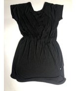 Calvin Klein Women Black Casual Dress M Medium Short sleeve viscose vback - £20.89 GBP