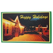Postcard Happy Holidays Christmas Lights Snow Country Magazine Chrome Un... - $90.22 MXN