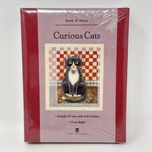 Curious Cats Art Print Stationary Note Cards Set New Seasons 24 Count Cards - $15.79