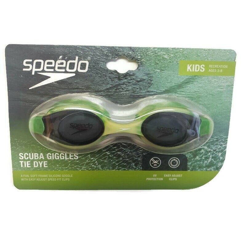 Primary image for Speedo Scuba Giggles Tie Dye Swimming Goggles Speed Fit Green Pool Kids New