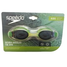 Speedo Scuba Giggles Tie Dye Swimming Goggles Speed Fit Green Pool Kids New - £5.89 GBP