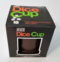 Aviator Dice Cup with 5 Dice Original Box US Playing Card Co. Plus Bonus - £11.19 GBP