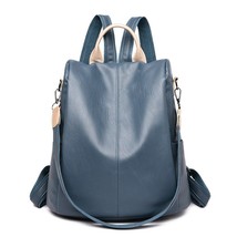 Large Capacity New Fashion Women&#39;s Backpack Soft PU Leather Anti-theft Backpack  - £40.34 GBP