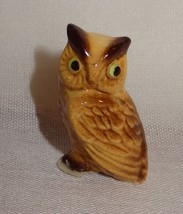 Vintage Miniature Bone China Owl Made in Japan Brown Tan - £12.39 GBP