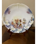Leuchtenburg Germany 9 1/2&quot; Handled Cake Plate with Flowers And Berries ... - £27.39 GBP