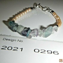 Gemstone Fluorite-Bracelet-Metaphysical-Increases intuition Stability. 20210296 - £6.57 GBP