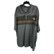 Colosseum Missouri Tigers Men&#39;s 3XL Polo Shirt Golf Gray Black Logo Mizzou - £16.23 GBP