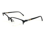 Burberry Eyeglasses Frames B 1323 1213 Black Brown Nova Check Half Rim 5... - $130.68
