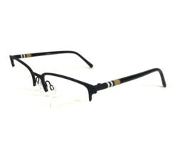 Burberry Eyeglasses Frames B 1323 1213 Black Brown Nova Check Half Rim 54-18-145 - $130.68