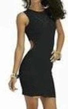 Womens Dress Studded Nicki Minaj Jr Girls Black Sleeveless Sheath Stretch-sz L - £8.69 GBP