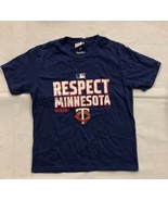 Fanatics Respect Minnesota Twins Crew Neck Tee Youth Medium Navy - $28.00