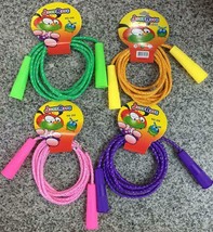 12 DELUXE NEON 7 FOOT JUMP ROPE toys TY317 kids childrens jumping ropes ... - $18.95