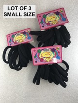 LOT OF 3 PONYTAIL HOLDERS 10 PCS TANGLE NO METAL OUCHLESS SMALL COLOR BLACK - £2.02 GBP