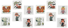 Peanuts Halloween Themed Temporary Tattoos Snoopy Lucy Sally Charlie Bro... - $12.86