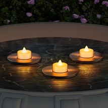 GGNOO Floating Pool Lights, 3 Pack Solar Candles Outdoor Waterproof IP66 Tea Lig - $63.34