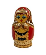 Vintage HAND PAINTED GYPSY WOMAN Russian NESTING DOLLS MATRYOSHKA 5 TOTAL4&quot; - $32.71