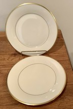 Lenox Eternal Set of 2 Bread &amp; Butter Plates 6 3/8&quot; Ivory Gold Trim Made... - £22.33 GBP