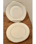 Lenox Eternal Set of 2 Bread &amp; Butter Plates 6 3/8&quot; Ivory Gold Trim Made... - £22.41 GBP