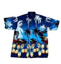 Koman Sport Hawaiian shirt Mens L made in Korea bright colors - $51.73