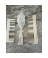 Lot Of 3 Vintage Estee Lauder Small 7&quot; Ball Tipped Hair Brush + 2 Combes... - $33.87