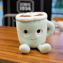 Simulation Plush Matcha Lattle Coffee Pillow Stuffed Green Tea Toys Office Car D - £16.32 GBP