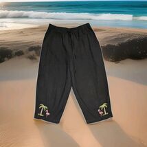 Jane Ashley Women’s Size Petite M Black PullOn Embellished Crop Pants Pa... - $16.82