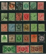 GREAT BRITAIN Used early lot of 27 stamps Postage (1881-1935) - $23.38 CAD