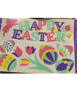Vtg Presto-Stick Vinyl Window Decor Easter, Valentine’s Celebrate, Birthday - $489.66 MXN