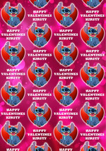 Disney Stitch Personalised Valentines Day Gift Wrap - Stitch Wrapping Paper - $5.42