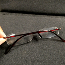 Burgundy Rectangular Rimless Reading Glasses- RE0789 63-16-136 +1.00 - £5.39 GBP