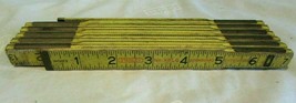 VINTAGE YELLOW STANLEYNO.X6LG STANGUARD EXTENSION 6 Foot Wooden Ruler - $14.58