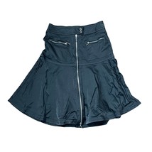 Kenar Punk Front Zip Pocket Mini Skirt Peplum Stretch Fit &amp; Flare Hem  8 Women - £15.47 GBP