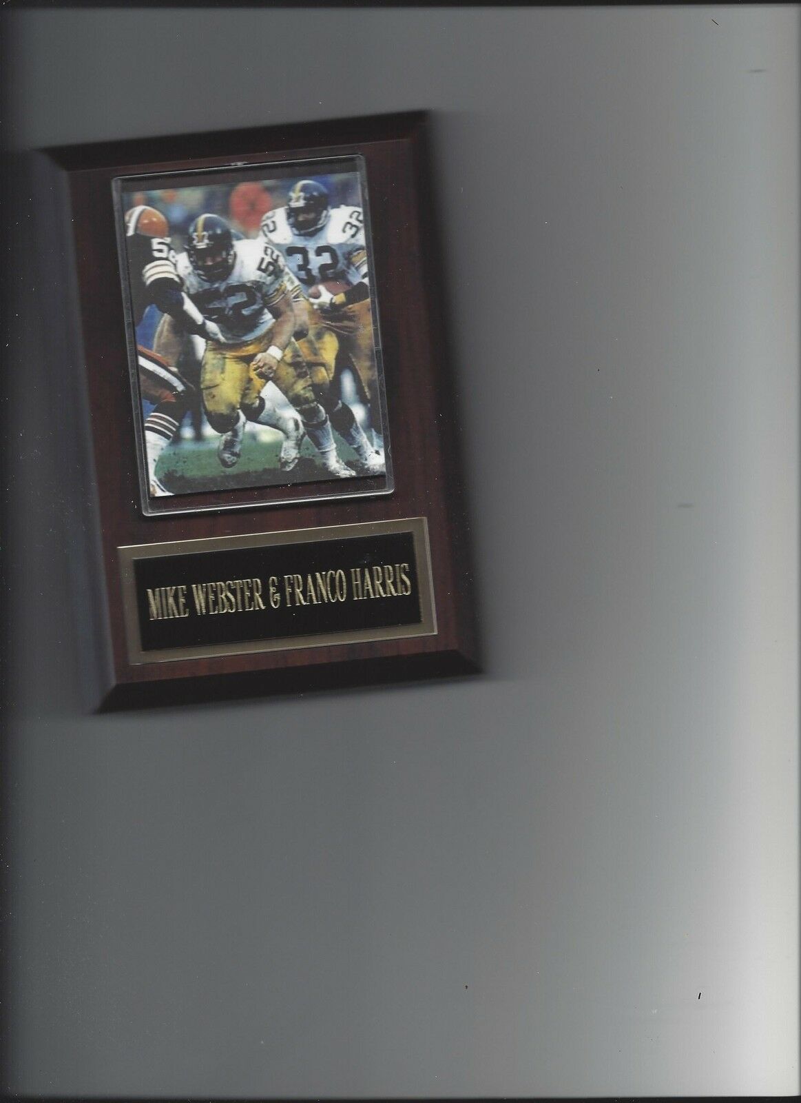 Primary image for MIKE WEBSTER & FRANCO HARRIS PLAQUE PITTSBURGH STEELERS FOOTBALL NFL
