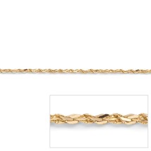 Womens Mens 14K Gold Tornado 24&quot; Necklace Chain Free Worldwide Shipping - £479.60 GBP
